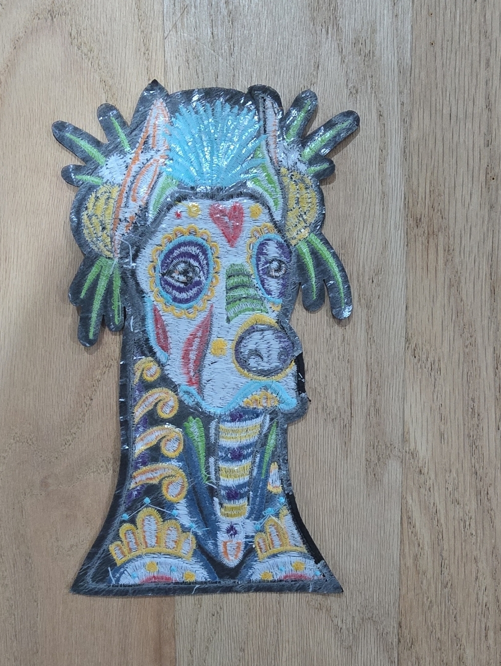Mexican Art Alebrije Great Dane Dog Patch Parche Embroidered Iron On Mexico - Picture 3 of 3